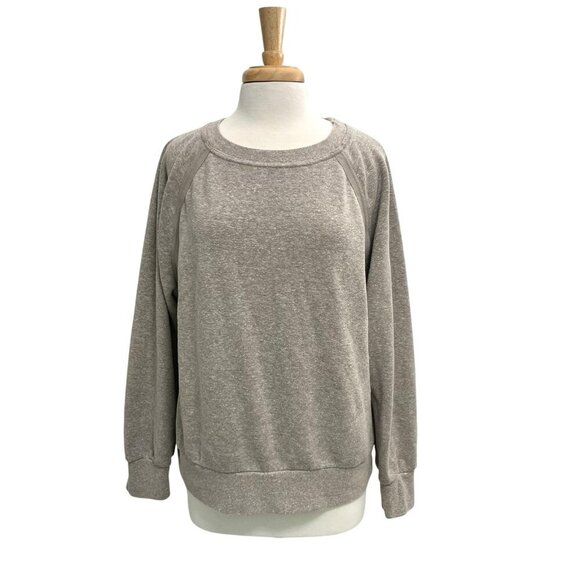 prAna Hemp Blend Fleece Lined Pullover Sweatshirt Sweater Oatmeal Gray size 2X - Picture 1 of 7